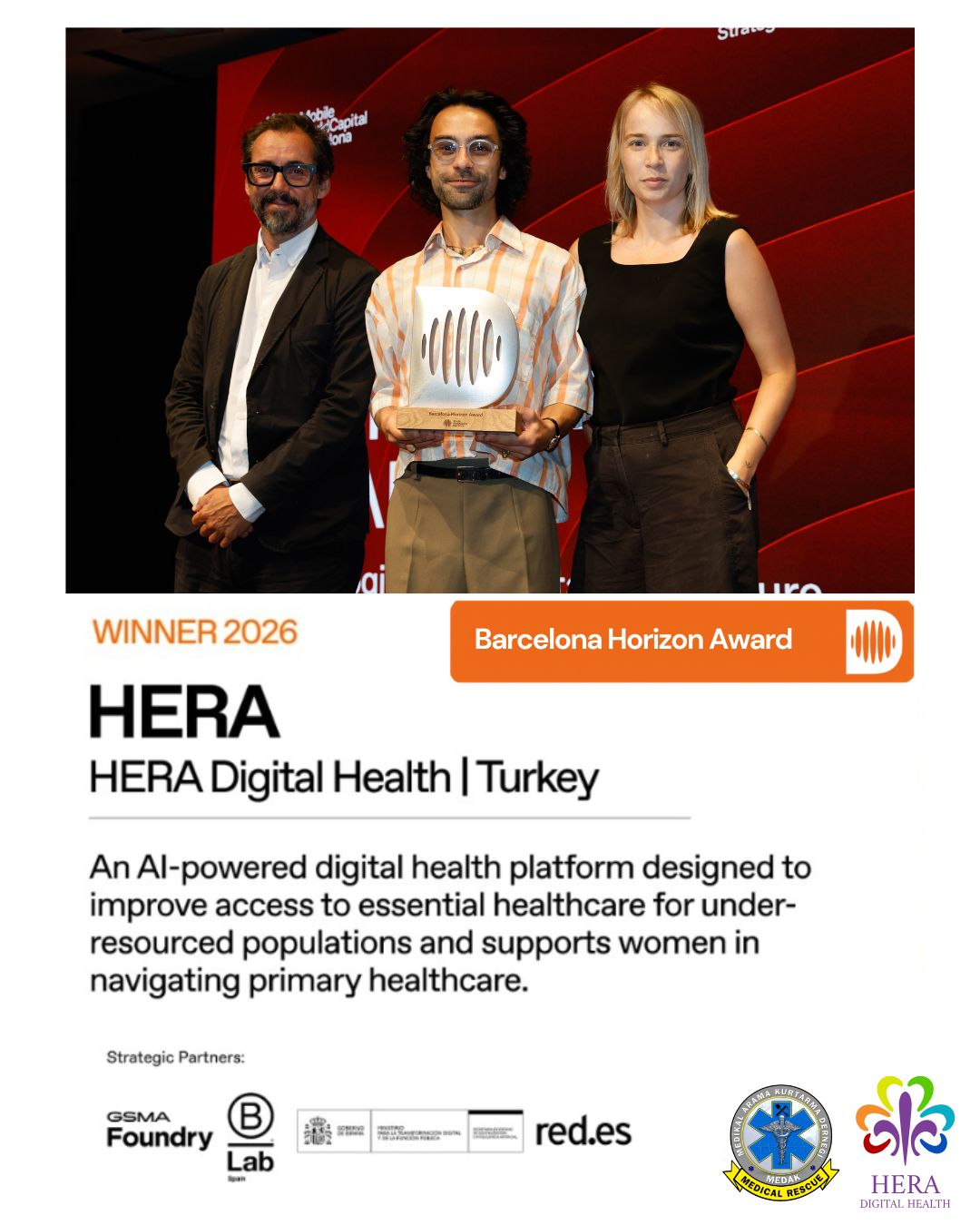 HERA Digital Health Wins the Barcelona Horizon Award at MWCapital AWARDS 2026